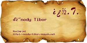 Ónody Tibor névjegykártya