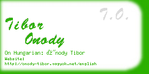 tibor onody business card